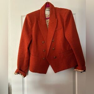 L'AGENCE Double-Breasted Orange Blazer -New + Flawless!